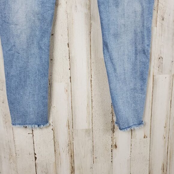 American Eagle Distressed Next Level Stretch Skinny Jeans Blue Size 2 - Picture 8 of 10